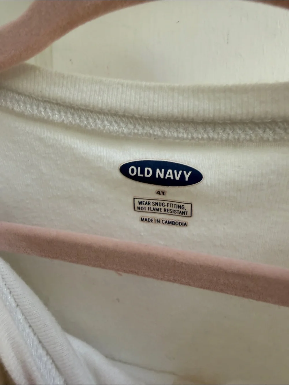 Old Navy 4T White Girls' Unicorn Short Sleeve Shirt Top Blouse- Stains
